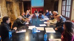 Reuni�n del patronato de la Fundaci�n Curros Enr�quez en Celanova.