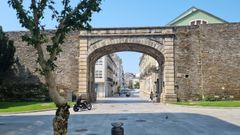 Centro de Lugo sin apenas gente esta tarde del 23 de agosto