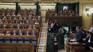 El diputado socialista Jos Ramn Gmez Besteiro, en el primer pleno del Congreso de la legislatura, que debati el uso de las lenguas cooficiales en la Cmara.