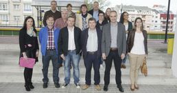 Los miembros de la candidatura socialista de Burela, ayer minutos antes de la presentaci�n. 