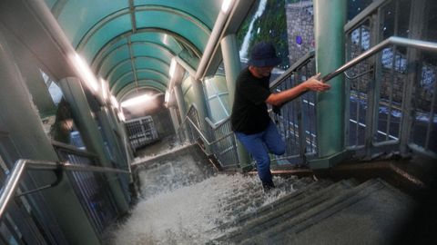 Lluvias torrenciales a principios de agosto en Hong Kong.