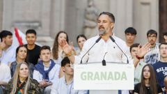 Santiago Abascal durante un mitin en Granada el pasado d�a 16.