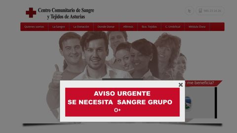 El Centro Comunitario de Sangre y Tejidos busca donantes del tipo 0+.El Centro Comunitario de Sangre y Tejidos busca donantes del tipo 0+