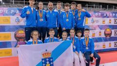 Luchadores del club pobrense compitieron en el nacional con la selecci�n gallega.