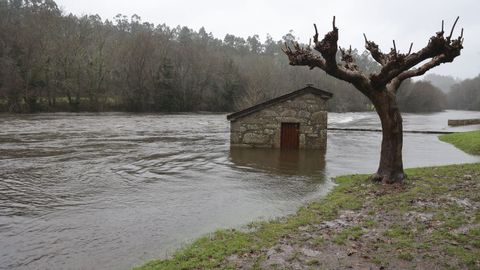 Crecida del Tambre a su paso por�Tapia