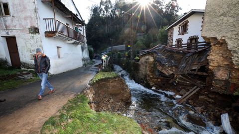 Los daos causados por la tromba de agua en Viveiro