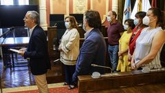 Los concejales del PP, cuando anunciaron su salida del gobierno municipal