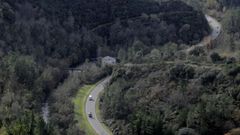 Un tramo de la carretera N-120 en las cercanías de Barxa de Lor, donde se registró el accidente