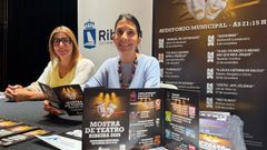 Ana Barreiro y Mar�a Sampedro presentaron la Mostra de Teatro de Ribeira

