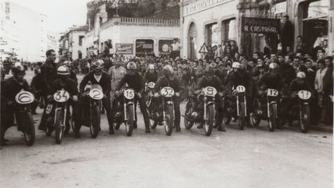 Carrera de motos por la Ronda en el San Froiln de 1957