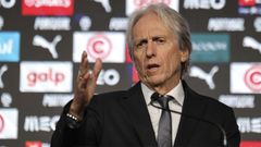 Jorge Jesus habla para la prensa en su presentaci�n como seleccionador de Portugal