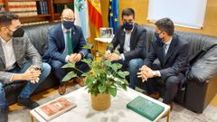 El nuevo delegado de Naturgy (segundo por la izquierda) fue recibido en la Xunta.