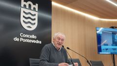 C�sar Mosquera, en una rueda de prensa en el Concello