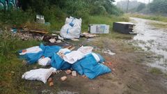 Entre los restos abandonados en el ENIL del Gafos hay material de obra, electrodom�sticos y otros residuos