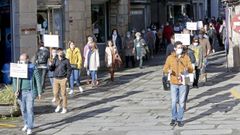 Protesta de hostaleiros e comerciantes de Caldas que tivo lugar o pasado 12 de novembro