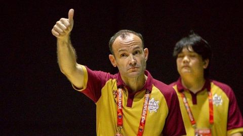 Juanma Marrube durante un partido co Black Pearl United de Tailandia