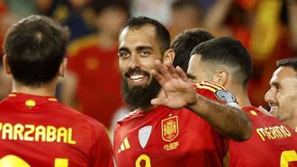 El jugador del Celta Borja Iglesias, en un partido anterior de la selecci&oacute;n espa&ntilde;ola.