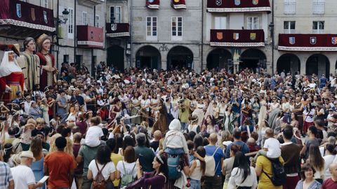 Praza Maior de Ribadavia en la Festa da Istoria.