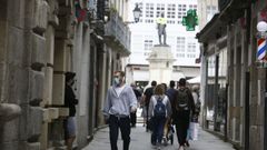 La calle Pastor D�az, parte del coraz�n comercial de Viveiro, este mi�rcoles