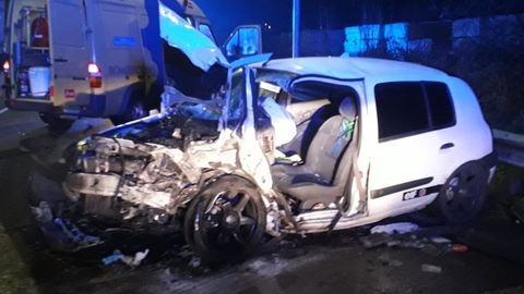 Imagen de uno de los coches implicados.