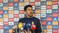 Nereo Champagne en la sala de prensa de El Requex�n