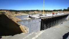 Obrasen octubre en una estructura de la A-54 en el enlace de Arza Sur