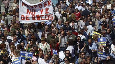 Manifestación en Oviedo contra el impuesto de sucesiones