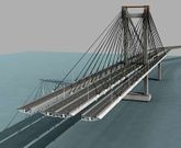 Infograf�a del proyecto de partida de ampliaci�n de Rande, con los nuevos carriles fuera del tablero actual.