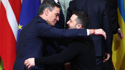 Pedro S�nchez y Zelenski, en una foto de archivo, el pasado mes de marzo en Londres