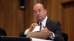 El abogado de la familia Franco, durante el juicio por la propiedad del pazo de Meir�s, celebrado en A Coru�a en julio del 2020.