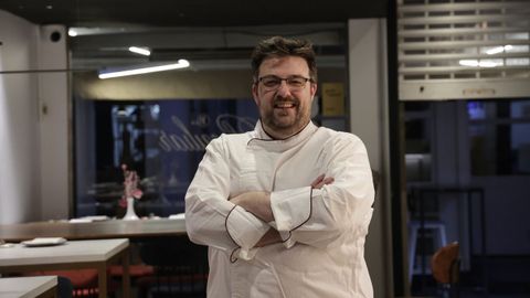 El cocinero �lvaro Victoriano, ayer en el restaurante Peculiar