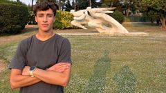 Adri�n Salanova, taekuondista noi�s del Maniotas, en el CAR de San Cugat.