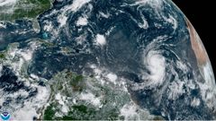 Imagen satelital del hurac�n Larry