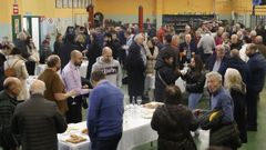 Los asociados de Aprevar, antes de la comida con la que culmin� la asamblea de socios
