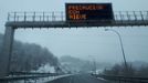 Precauci�n por nieve en la autopista del Huerna