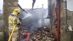 Daos causados por el incendio forestal de Pantn en el lugar de Budin