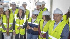 La alcaldesa, Goretti Sanmartn, su edil de Urbanismo, Iago Lestegs, la conselleira de Vivenda, Mara Martnez Allegue, y la ministra Isabel Rodrguez coincidieron en julio O Castieirio