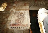 Los frescos de Moraime representan los siete pecados capitales. 
