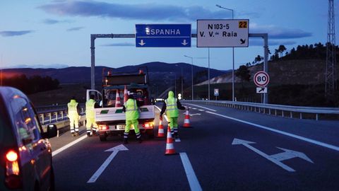 Control en la frontera de Galicia con Portugal