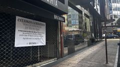 Fachada de la cafeter�a Britania, que est� cerrada temporalmente