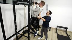 Jes�s y Nacho durante un entrenamiento