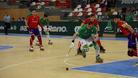 C�sar Carballeira, durante la primera jornada de Champions ante el Oliveirense