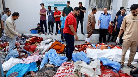 Cientos de�muertos�tras un�bombardeo sobre�un hospital�de�la ciudad de�Gaza