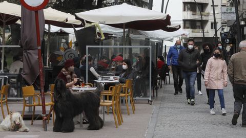 El ambiente en las terrazas del centro de la ciudad