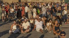 El eclipse en la plaza del Obradoiro