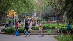 Imagen de un parque de Barcelona este lunes