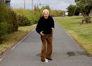 Sergio V�zquez en una de las rutas naturales de los corredores, el parque de San Diego. 