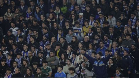 Aficionados en las gradas del Abanca Riazor durante el partido entre el Deportivo y el Atl�tico de Madrid