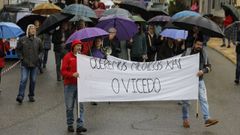 Imagen de archivo de una de las protestas para reclamar mdicos para O Vicedo