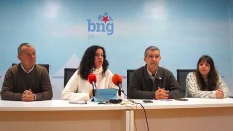Rueda de prensa del BNG de Ourense sobre los presupuestos de la Xunta.